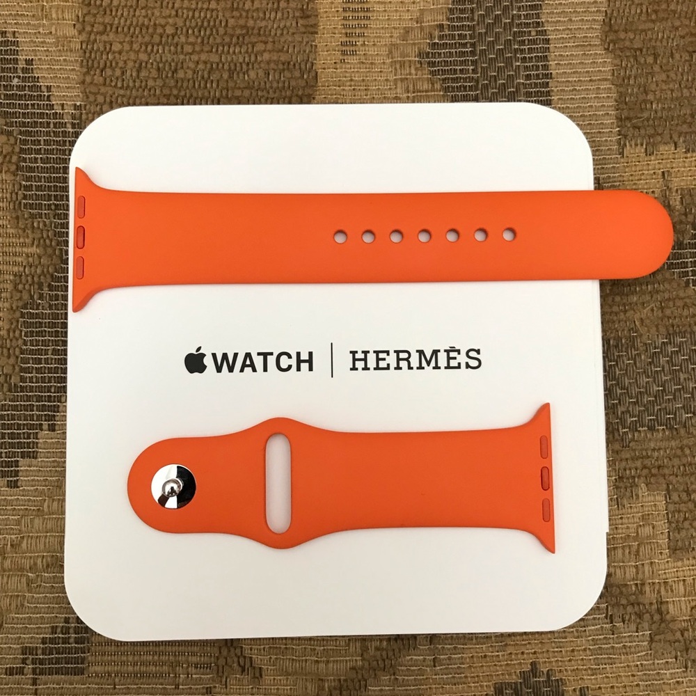 New Apple x Hermes I Watch 42 mm Strap Bands Series 3 Orange